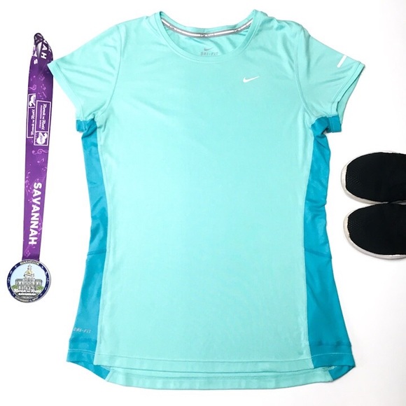 Nike Running Dri-Fit Miler Reflective Top, sz L - Picture 3 of 8